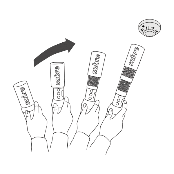 Humo Sintético en Aerosol para Probar Detectores de Humo / en uso manual