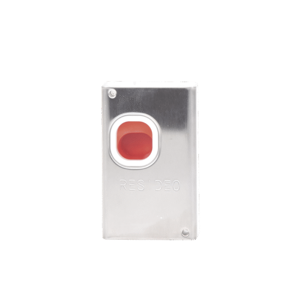 Boton de Emergencia para Paneles de Alarma de Intrusión / Cubierta Metálica / No requiere Alimentación / Compatible con paneles Vista 32/50P/128/250