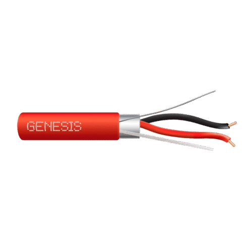 Carrete de Cable 2 x 14 AWG FPLR para Incendio y Voceo / 305 mts / Resistente a la Luz Solar / Con Blindaje / Uso Interior