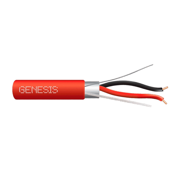 Carrete de Cable 2 x 14 AWG FPLR para Incendio y Voceo / 305 mts / Resistente a la Luz Solar / Con Blindaje / Uso Interior