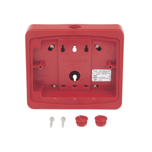 Caja de montaje en color rojo para anunciador remoto ANN-80