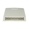 Caja de Montaje en Superficie, Con Accesorio para Resguardo de Fibra Óptica, Para 6 Módulos Mini-Com, Color Blanco Mate