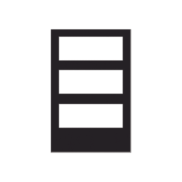 Puerta para Gabinete de 3 Niveles / para Paneles NOTIFIER / Color Negro