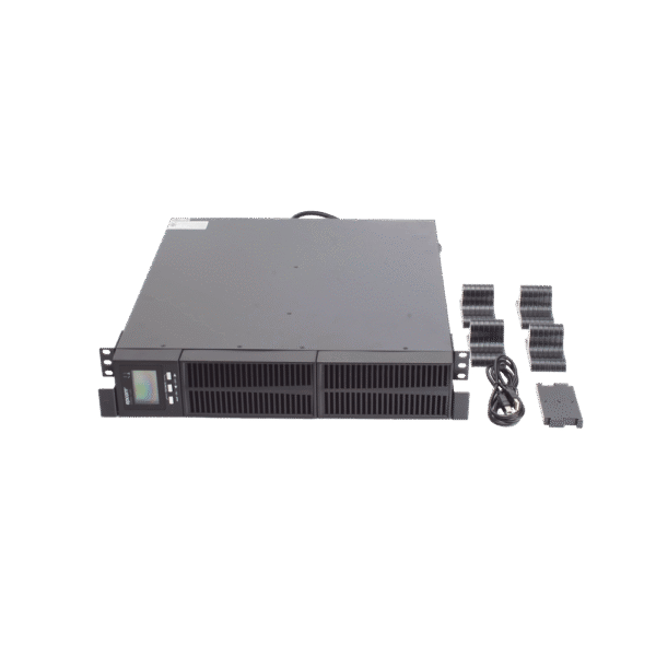 EPU2000G3-LAT-DER-l UPS de Topología On-Line Doble Conversión / Capacidad de 2KVA/1800W / Entrada y Salida de 120 Vca / Clavija de Entrada NEMA 5-20P / Pantalla LCD Configurable / Formato Rack/Torre