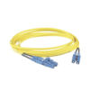 Jumper de Fibra Optica Monomodo 9/125 OS2, LC-LC Duplex, LSZH, Color Amarillo, 3 Metro