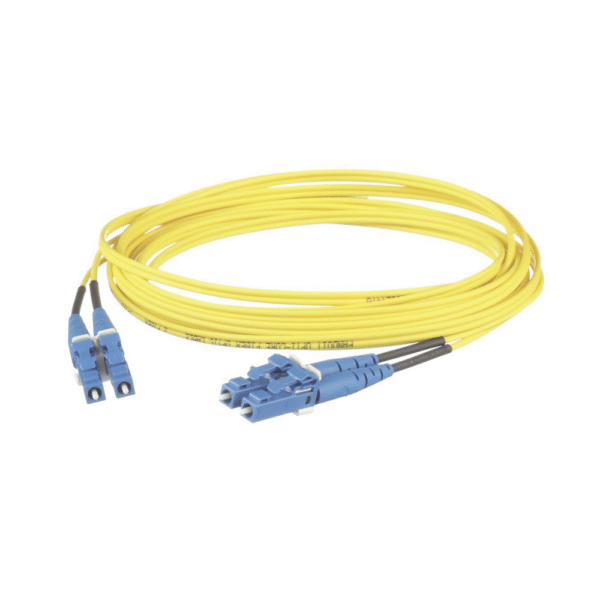 Jumper de Fibra Optica Monomodo 9/125 OS2, LC-LC Duplex, LSZH, Color Amarillo, 3 Metro