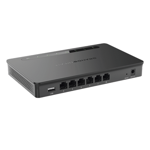 Router Gigabit VPN / Balanceador de cargas / 30,000 sesiones NAT / 6 puertos 10/100/1000 Mbps (WAN/LAN) / Compatible con GWN Cloud.