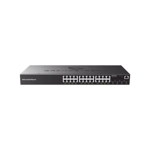 GWN7803P-l Switch Gigabit PoE+ Administrable / 24 puertos 10/100/1000 Mbps + 4 Puertos SFP Uplink / Hasta 360W / Compatible con GWN Cloud.