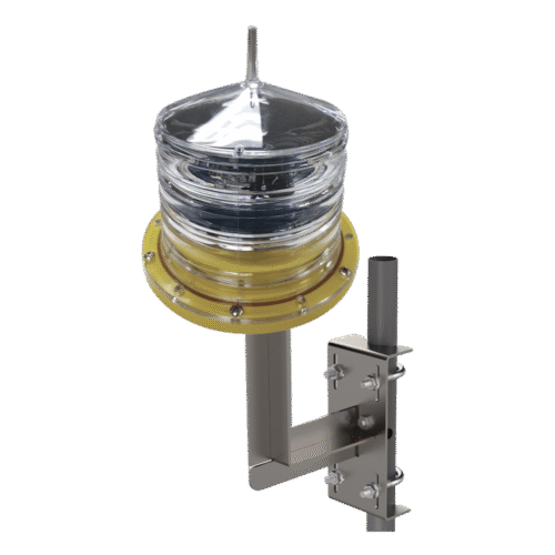 Estrobo led para Obstrucción Autónoma con Led Color Rojo con Panel Solar (Luz Fija o Estroboscópica configurable) / incluye montaje HLU3R2