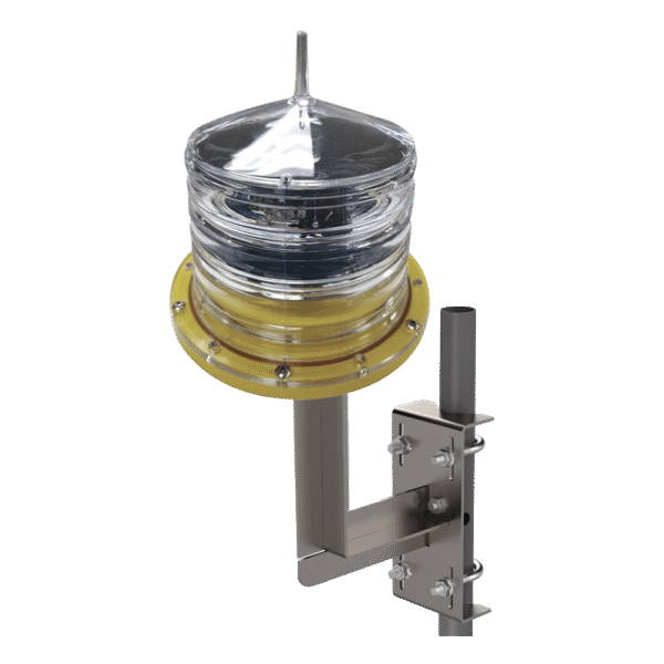 Estrobo led para Obstrucción Autónoma con Led Color Rojo con Panel Solar (Luz Fija o Estroboscópica configurable) / incluye montaje HLU3R2