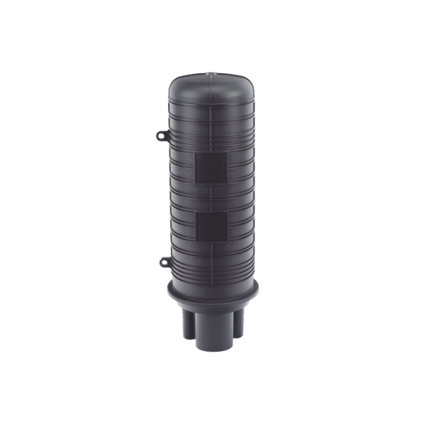 Caja de Distribución de Fibra Óptica Vertical tipo Domo, hasta 48 empalmes, Exterior, IP68