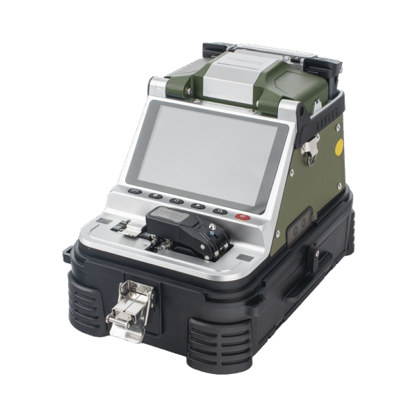 Fusionadora de Fibra Óptica MultiModo y MonoModo / 6 motores / Alineación por Núcleo / OPM + VFL / Cleaver Eléctrico de Gran Precisión