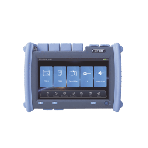 OTDR PRO de Alto Rendimiento para Enlaces de Fibra Óptica Monomodo / Soporta pruebas en Fibra Óptica Viva / Longitudes de onda: 1310nm, 1550nm y 1625nm / Zona Muerta por Evento de 0.8 Metros / Soporta Función VFL