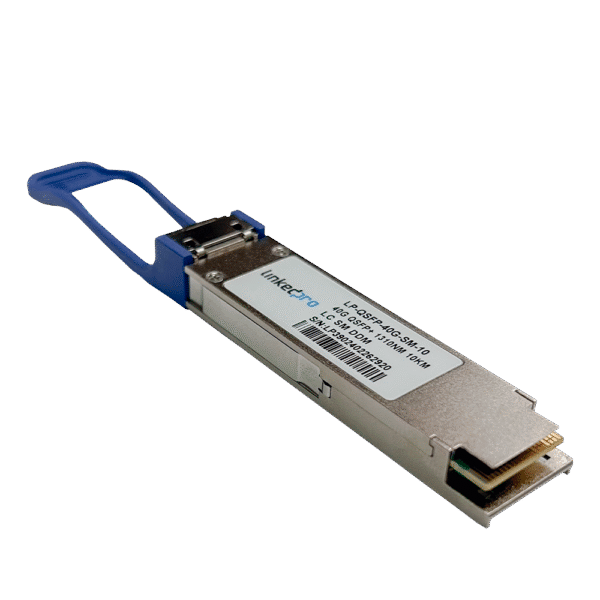 Transceptor QSFP+ (Mini-Gbic) / Monomodo / 40 Gbps de velocidad / Conectores LC Dúplex / Hasta 10 km de Distancia