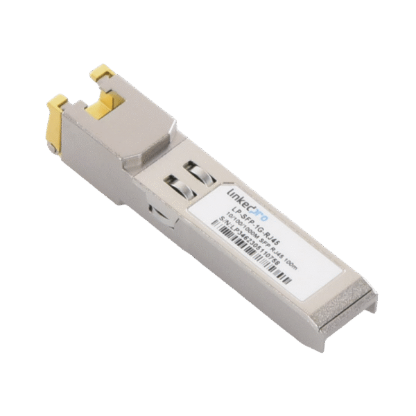 LPSFP1GRJ45-AD-3-l Transceptor SFP a RJ45 / Auto negociación 10/100/1000 Mbps / Conector RJ45 / Distancia de hasta 100 m.