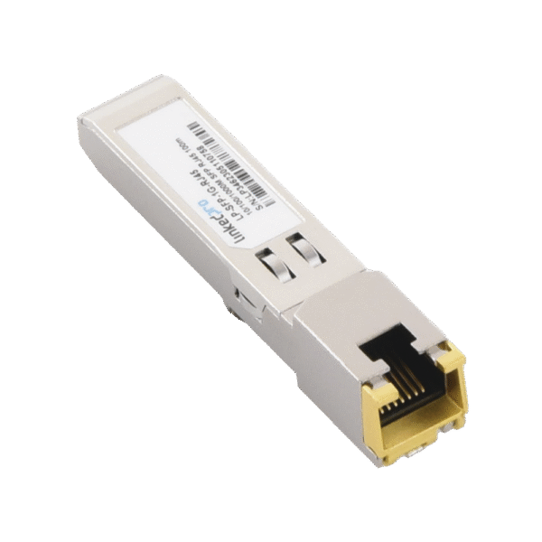 LPSFP1GRJ45-AD-4-l Transceptor SFP a RJ45 / Auto negociación 10/100/1000 Mbps / Conector RJ45 / Distancia de hasta 100 m.