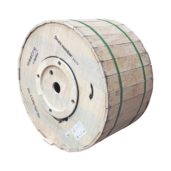 Carrete de 3 km de Fibra Óptica Aérea Mini ADSS (ASU) G.652D, Monomodo de 8 Hilos, Exterior, Span 80, Loose Tube