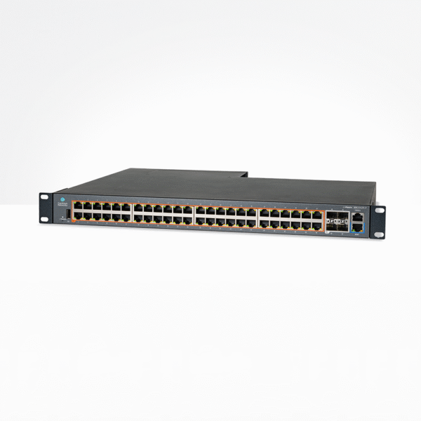 cnMatrix EX2052R-P, Switch inteligente Ethernet PoE, 48 x 1 Gps y 4 SFP +, fuente de alimentación extraíble