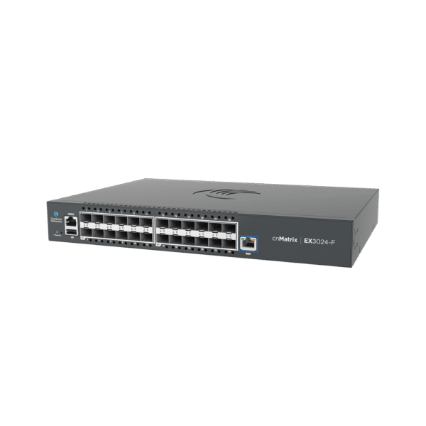 Switch cnMatrix EX3024F Ideal para Distribución en una Red Empresarial / 24 Puertos de Fibra Óptica SFP+(10 Gbps) / Capa 2 y Capa 3 / Doble Fuente de Alimentación en Corriente Alterna / Gestión Gratuita Desde la Nube