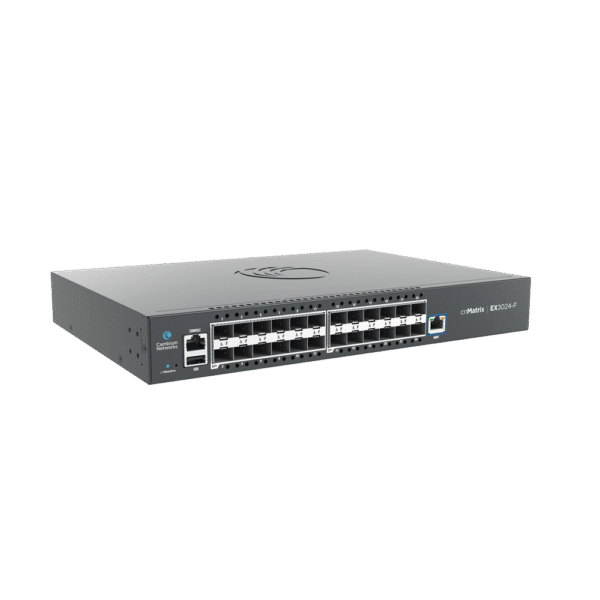 Switch cnMatrix EX3024F Ideal para Distribución en una Red Empresarial / 24 Puertos de Fibra Óptica SFP+(10 Gbps) / Capa 2 y Capa 3 / Doble Fuente de Alimentación en Corriente Alterna / Gestión Gratuita Desde la Nube