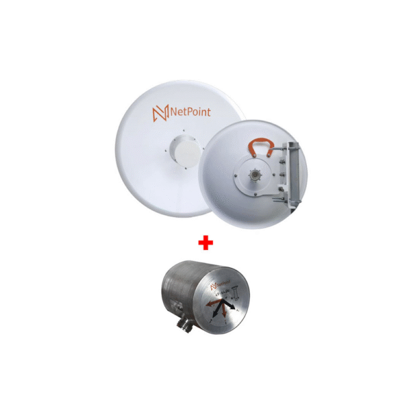 Antena Direccional, diámetro de la antena 120 cm / Frecuencia de 4.9-6.4 GHz / Montaje Milimetrico incluido + NPTW, enlaces desde los 0 a 90 KM, NO INCLUYE JUMPER