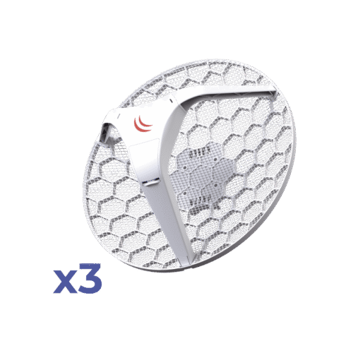 Paquete 3 (LHG 5) Cliente y PtP en 5 GHz 802.11 a/n, Antena Integrada de 24.5dBi, Hasta 316mW de Potencia.