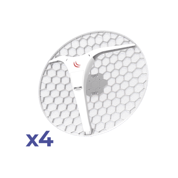(LHG XL 5 ac 4 Pack) CPE y PtP en 5GHz 802.11 a/n/ac con Antena de Rejilla de 27dBi. "Ahora con Más Velocidad y Mayor Distancia"
