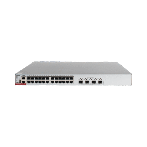 Switch Administrable Capa 3 de 24 puertos Gigabit 802.3af/at con 4 puertos SFP+ para Fibra Óptica de 10G, hasta 405 watts, gestión gratuita desde la nube.