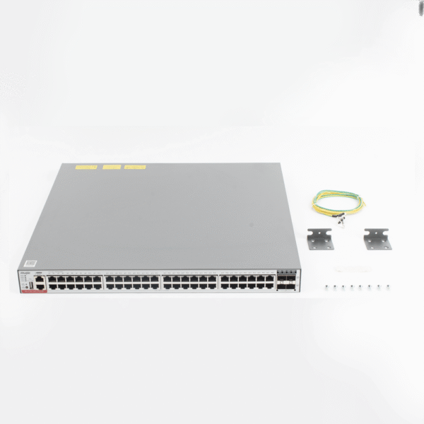 Switch PoE Administrable Capa 3 con 48 Puertos Gigabit 802.3af/at, 4 Puertos SFP+ de 10Gb para Fibra, Presupuesto PoE hasta 1,480W, Gestionable en Ruijie Cloud Gratis, (No incluye fuente de alimentación)