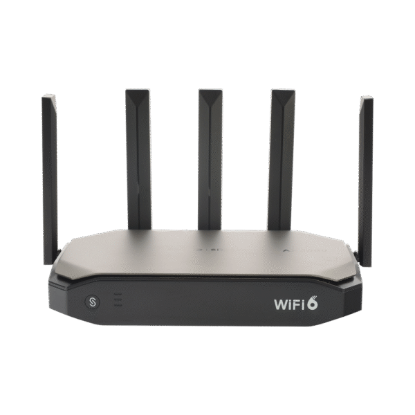 Router inalámbrico Wi-Fi 6 empresarial todo en uno, 2976 Mbps, hasta 180 usuarios, 5 puertos GE, 5 antenas externas (de 5 dBi), Incorpora Reyee Mesh