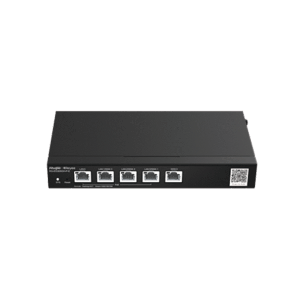 Reyee Router de Oficina PoE de 5 Puertos de Alto Rendimiento, Gestionable en la Nube, 1.5 Gbps, Hasta 300 Clientes, 4 Salidas PoE, 64 Túneles VPN
