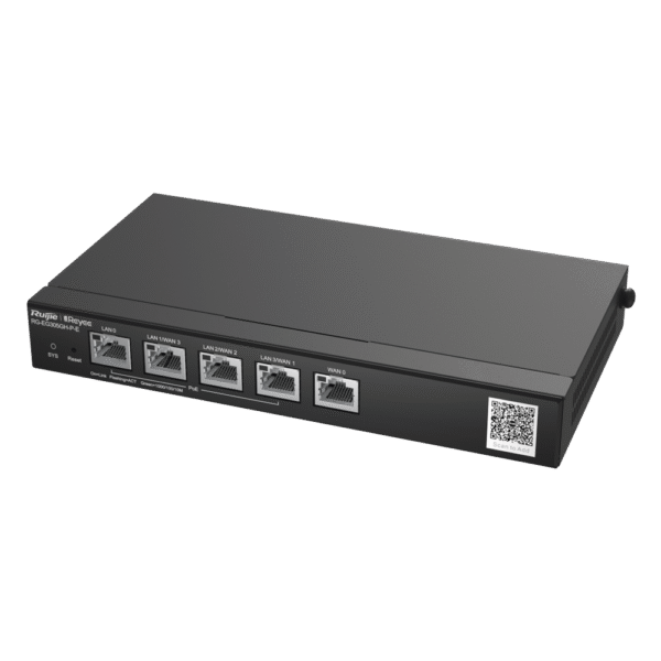 Reyee Router de Oficina PoE de 5 Puertos de Alto Rendimiento, Gestionable en la Nube, 1.5 Gbps, Hasta 300 Clientes, 4 Salidas PoE, 64 Túneles VPN