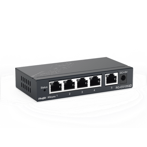 RG-ES105GD, Switch No Gestionado sin PoE de 5 puertos 10/100/1000Mbps