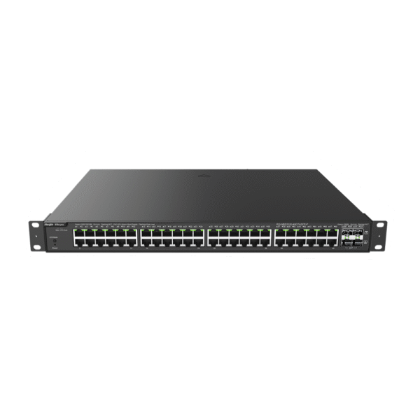 Switch PoE Administrable en la Nube de Capa 2 Gigabit de 52 puertos, 48 puertos Gigabit PoE+ y 4 SFP, 370W