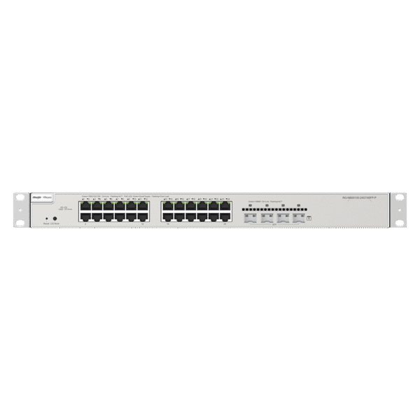 Switch Administrable PoE L3 con 24 puertos Gigabit PoE 802.3af/at + 4 SFP, gestión gratuita desde la nube, 370w