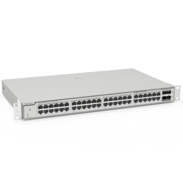 Switch Administrable L3 con 48 puertos Gigabit + 4 SFP para fibra 1Gb, gestión gratuita desde la nube