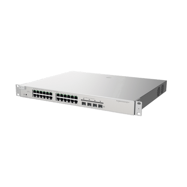 Switch Administrable PoE con 24 Puertos Gigabit PoE 802.3af/at + 4 SFP+ para Fibra 10Gb, Gestión Gratuita desde la Nube