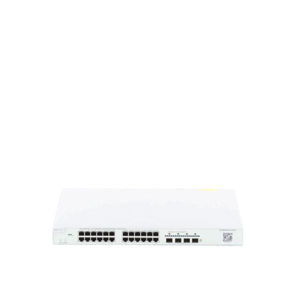 Switch Administrable PoE con 24 Puertos Gigabit PoE 802.3af/at + 4 SFP+ para Fibra 10Gb, Gestión Gratuita desde la Nube