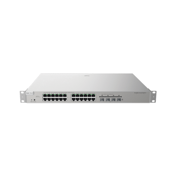 Switch Administrable PoE con 24 Puertos Gigabit PoE 802.3af/at + 4 SFP+ para Fibra 10Gb, Gestión Gratuita desde la Nube