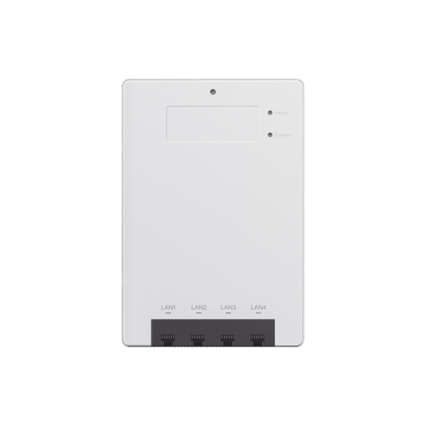 Punto de acceso Wi-Fi 6 de pared para interior 360°, doble banda, 2976 Mbps, 4 puertos GE downlink + 1 puerto GE uplink, hasta 512 usuarios, portal cautivo standalone, compatible con reyee mesh