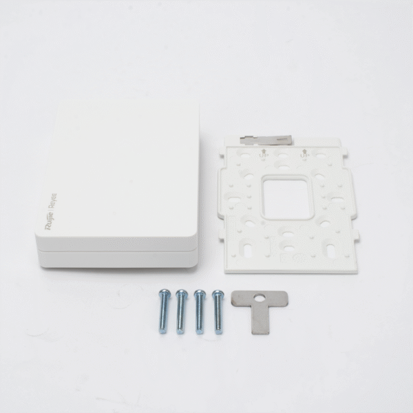 Punto de acceso Wi-Fi 6 de pared para interior 360°, doble banda, 2976 Mbps, 4 puertos GE downlink + 1 puerto GE uplink, hasta 512 usuarios, portal cautivo standalone, compatible con reyee mesh