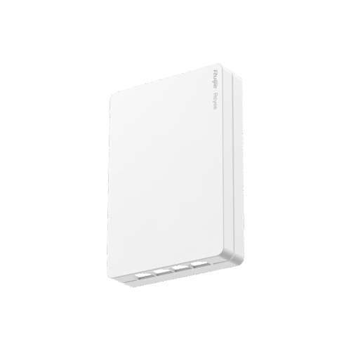 RGRAP1260-l Punto de acceso Wi-Fi 6 de pared para interior 360°, doble banda, 2976 Mbps, 4 puertos GE downlink + 1 puerto GE uplink, hasta 512 usuarios, portal cautivo standalone, compatible con reyee mesh