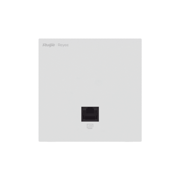 Punto de acceso Wi-Fi 6 de pared para interior 360°, doble banda, 2976 Mbps, 2 puertos GE, hasta 512 usuarios, portal cautivo standalone, compatible con reyee mesh, diseño ultra delgado 86mm