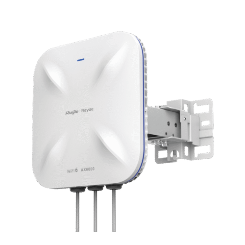 RGRAP6260HD-l Punto de acceso Wi-Fi 6 direccional para exterior, IP 68, doble banda 4x4, 5.95 Gbps, puerto SFP de 2.5GE ideal para fibra óptica, hasta 512 usuarios, protección hasta 4 kV y protección contra erosión eólica, reyee mesh
