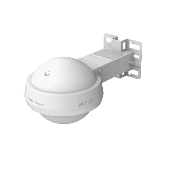RGRAP6262-AD-1-l Punto de acceso Wi-Fi 6 para exterior 360°, IP 68, doble banda 2.97 Gbps, puerto SFP ideal para fibra óptica, hasta 512 usuarios, protección hasta 4 kV y protección contra erosión eólica, compatible con Reyee Mesh