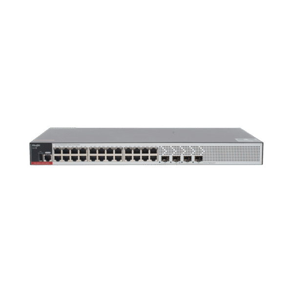 Switch Administrable L2+ con 24 puertos Gigabit + 4 SFP para fibra 1Gb / 2.5 Gb , gestión gratuita desde la nube, 15.5w