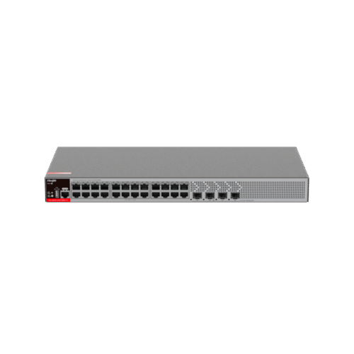 Switch Administrable L2+ con 24 puertos Gigabit PoE+, 4 SFP para fibra 1Gb / 2.5 Gb , gestión gratuita desde la nube, 370w