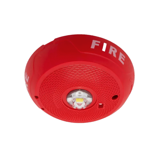 SCRLED-l Lámpara LED Estroboscópica / 2 Hilos / Montaje en Techo / 15 Hasta 117 Candelas / Tamper Integrado / Texto en Inglés / Color Rojo