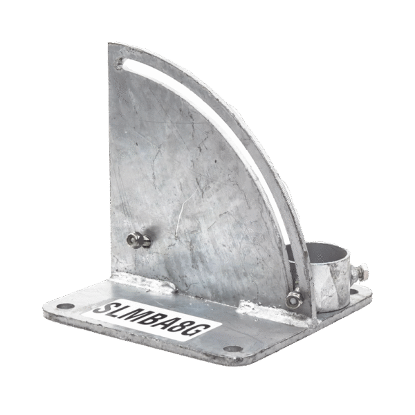 Base para Mástil con Ajuste de Ángulo. Diámetros de Mastil: 1" a 2"