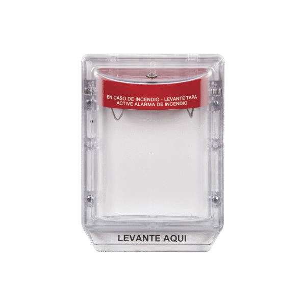 Cubierta Protectora Serie Stopper II® De Policarbonato, Con Bocina, Espaciador Transparente, Etiqueta en Español